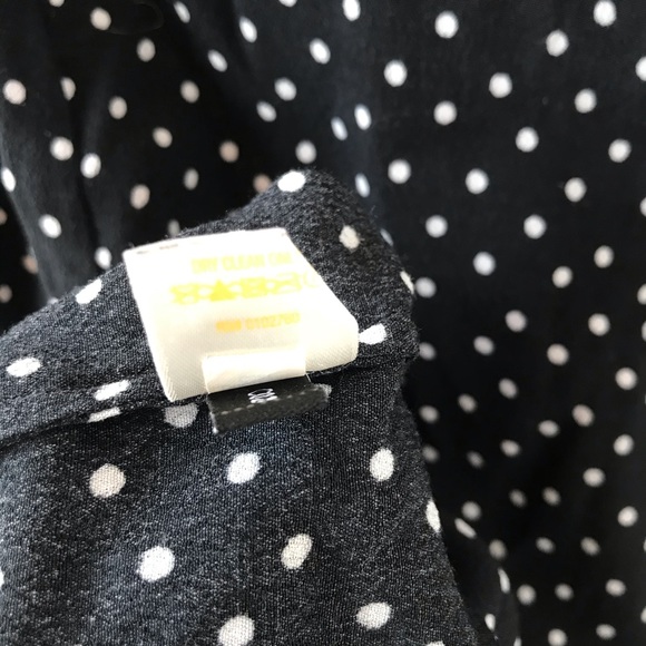 Kate Spade polka dot black and white tie front top - Picture 9 of 11